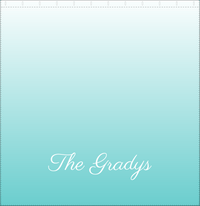 Thumbnail for Personalized Ombre Shower Curtain - Teal and White - With Default Text - Ombre I - Decorate View