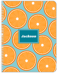 Thumbnail for Personalized Oranges Notebook - Rectangle Nameplate - Front View