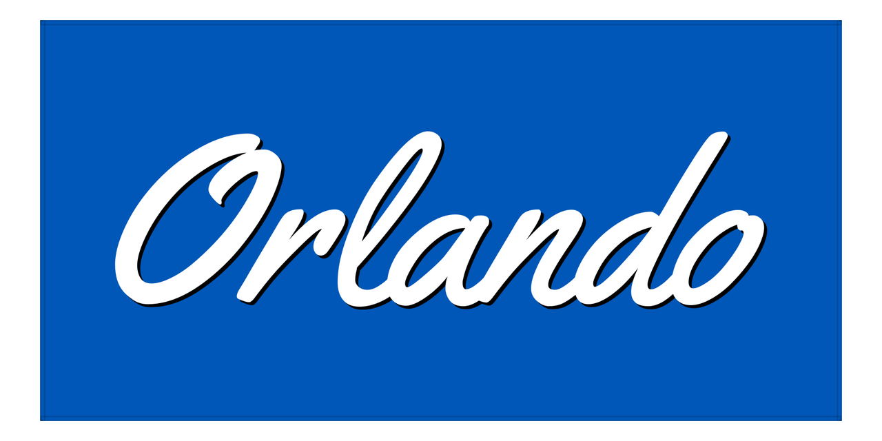 Personalized Orlando Beach Towel - Front View