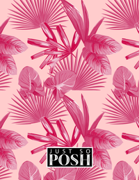 Thumbnail for Personalized Palm Fronds Notebook - Pink Background - Back View