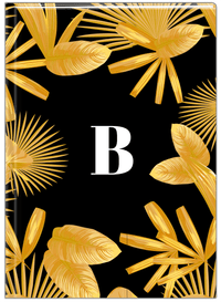 Thumbnail for Personalized Palm Fronds Journal - Black Background - Front View