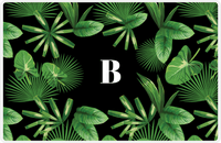 Thumbnail for Personalized Palm Fronds Placemat - Black Background -  View