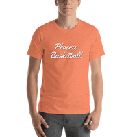 Thumbnail for Personalized Phoenix Basketball T-Shirt - Orange - Shirt View