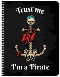 Thumbnail for Personalized Pirates Notebook - Trust Me I'm a Pirate - Front View