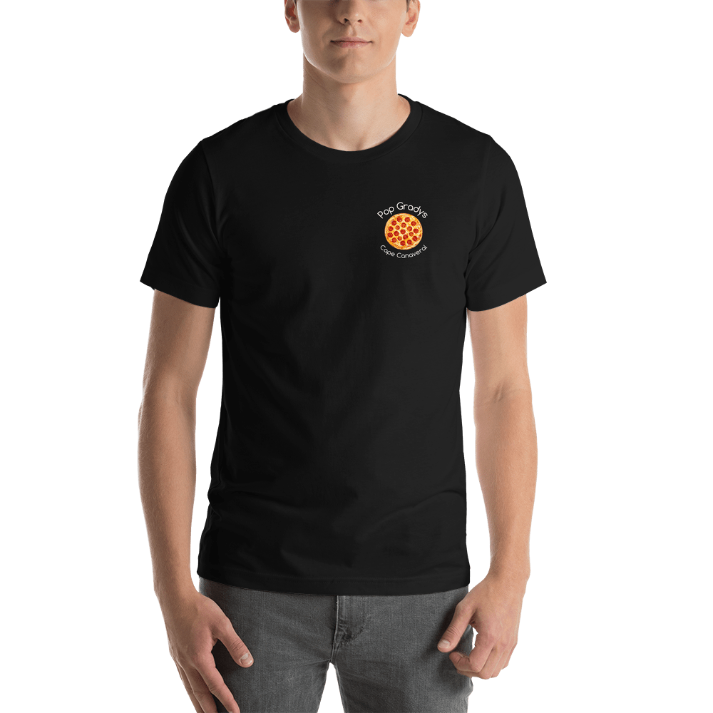 Personalized Pizza T-Shirt - Black - Shirt View