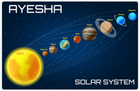 Thumbnail for Personalized Planets Placemat II - Solar Orbits - Blue Background -  View