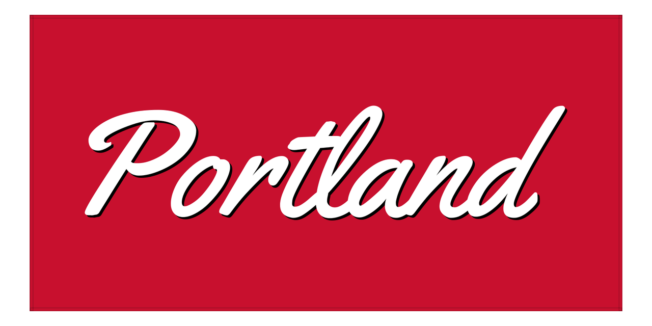 Personalized Portland Beach Towel - Front View