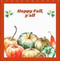 Thumbnail for Personalized Pumpkin Shower Curtain - White Background - Pumpkins with Frame I - Decorate View