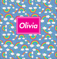 Thumbnail for Personalized Rainbows Shower Curtain I - Rectangle Nameplate - Decorate View