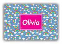 Thumbnail for Personalized Rainbow Canvas Wrap & Photo Print I - Rectangle Nameplate - Front View