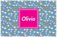 Thumbnail for Personalized Rainbow Placemat I - Square Nameplate -  View