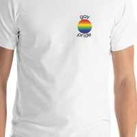 Thumbnail for Personalized Rainbow T-Shirt - White - Shirt Close-Up View