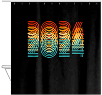 Thumbnail for Retro Shower Curtain - 2024 - Hanging View