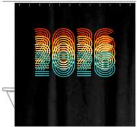 Thumbnail for Retro Shower Curtain - 2026 - Hanging View