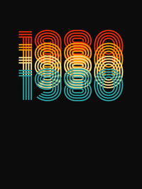Thumbnail for Retro T-Shirt - Black - 1980 - Decorate View