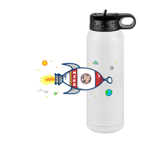 Thumbnail for Personalized Rocket Ship Water Bottle (30 oz) - Upload Your Own Image - Design View