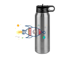 Thumbnail for Personalized Rocket Ship Water Bottle (30 oz) - Upload Your Own Image - Design View