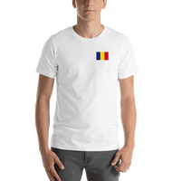 Thumbnail for Romania Flag T-Shirt - White - Shirt View