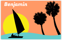 Thumbnail for Personalized Sailboats Placemat VIII - Sailing Silhouette -  View