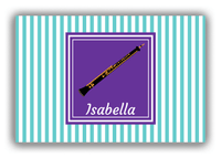 Thumbnail for Personalized School Band Canvas Wrap & Photo Print I - Teal Background - Oboe - Front View