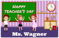 Thumbnail for Personalized School Teacher Placemat II - Teacher's Day - Purple Background -  View