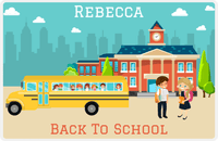 Thumbnail for Personalized School Teacher Placemat IV - Bus Drop Off - Blonde Girl -  View