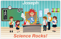 Thumbnail for Personalized School Teacher Placemat VII - Science Rocks - Teal Background -  View