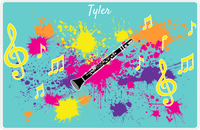 Thumbnail for Personalized School Band Placemat XIII - Teal Background - Clarinet -  View