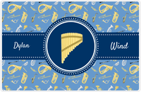 Thumbnail for Personalized School Band Placemat XX - Blue Background - Marimba -  View