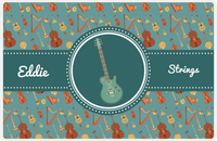 Thumbnail for Personalized School Band Placemat XXI - Dark Teal Background - Strings VII -  View