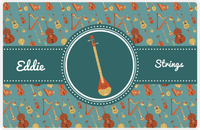 Thumbnail for Personalized School Band Placemat XXI - Dark Teal Background - Strings VIII -  View