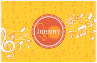 Thumbnail for Personalized School Band Placemat XXIII - Yellow Background - Marching Drum -  View
