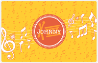 Thumbnail for Personalized School Band Placemat XXIII - Yellow Background - Drum -  View