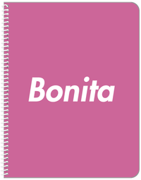 Thumbnail for Personalized Solid Color Notebook - Pink Background - Front View