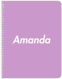 Thumbnail for Personalized Solid Color Notebook - Purple Background - Front View