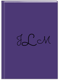 Thumbnail for Personalized Solid Color Journal - Purple Background - Monogram - Front View
