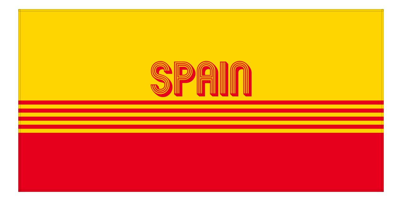 Personalized Spain Beach Towel - Front View