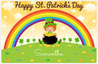 Thumbnail for Personalized St Patrick's Day Placemat I - Rainbow Hill - Yellow Background -  View