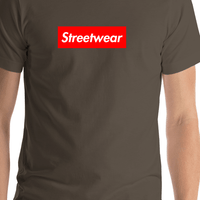 Thumbnail for Personalized Streetwear T-Shirt - Army - Your Custom Text - Shirt Close-Up View