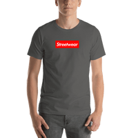 Thumbnail for Personalized Streetwear T-Shirt - Asphalt - Your Custom Text - Shirt View