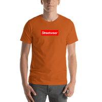 Thumbnail for Personalized Streetwear T-Shirt - Autumn - Your Custom Text - Shirt View