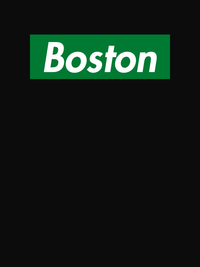 Thumbnail for Personalized Streetwear T-Shirt - Black - Boston - Decorate View