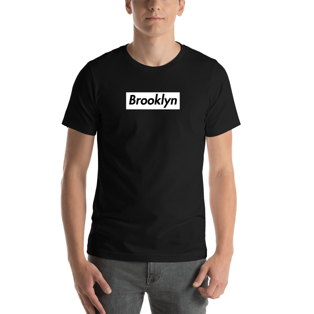 Personalized Streetwear T-Shirt - Black - Brooklyn - Shirt View