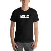 Thumbnail for Personalized Streetwear T-Shirt - Black - Brooklyn - Shirt View