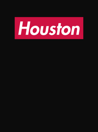 Thumbnail for Personalized Streetwear T-Shirt - Black - Houston - Decorate View