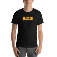 Thumbnail for Personalized Streetwear T-Shirt - Black - Utah - Shirt View