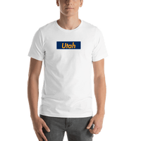 Thumbnail for Personalized Streetwear T-Shirt - White - Utah - Shirt View