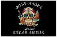 Thumbnail for Sugar Skulls Placemat - Just a Girl -  View