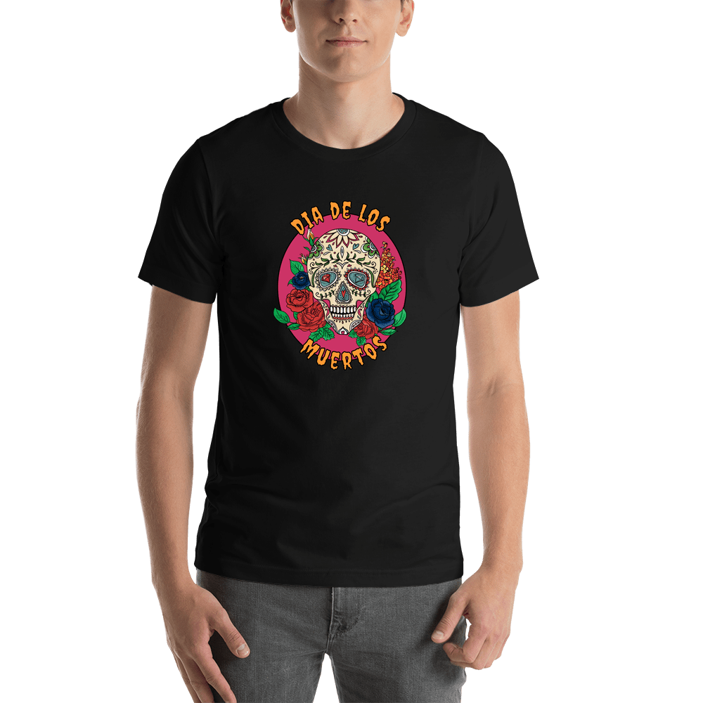 Sugar Skull T-Shirt - Black - Dia de los Muertos - Shirt View