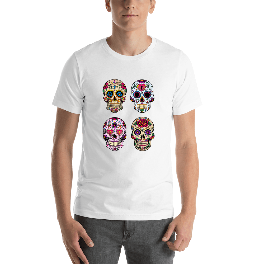 Sugar Skull T-Shirt - White - Shirt View